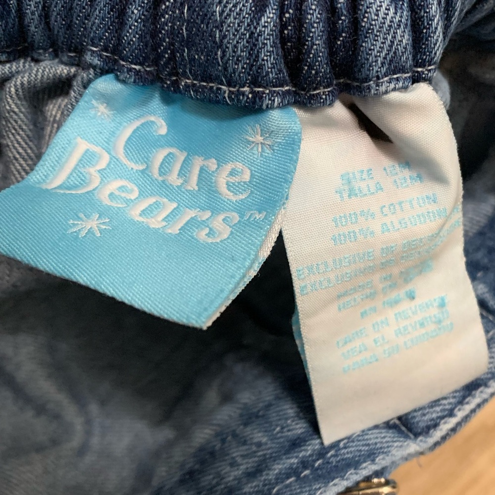 Vintage Care Bears Rainbow 100% Cotton Denim Jean Shorts Baby 12M - Picture 3 of 5